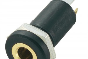 Klinken-Steckverbinder 3.5 mm Buchse, Einbau vertikal Polzahl: 3 Stereo Schwarz 1 St.