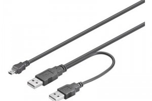 USB Kabel Mini USB kurz doppelte Anschlüsse