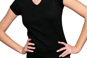 T-Shirt schwarz XXL Damen V